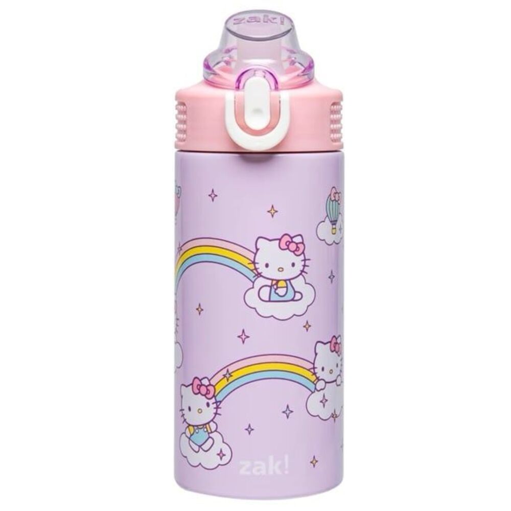 Zak Hello Kitty Rainbow Purple Pink Double Wall Stainless Steal Water Bottle